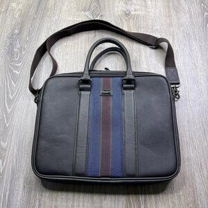 TED BAKER Brown Polyurethane Leather Satchel Messenger Laptop Briefcase Bag